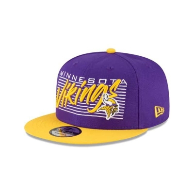 Purple Minnesota Vikings Hat - New Era NFL Retro 9FIFTY Snapback Caps USA1652873